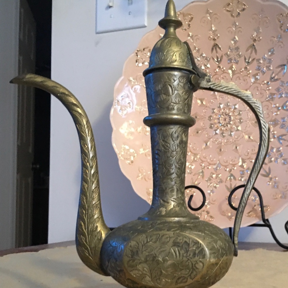 Vintage Brass Genie Teapot Made in India